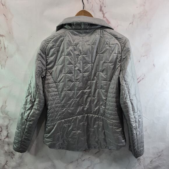 Helly Hansen Jacket Womens Medium Gray Verglas Puffer Quilted Primaloft Tech - Picture 5 of 13